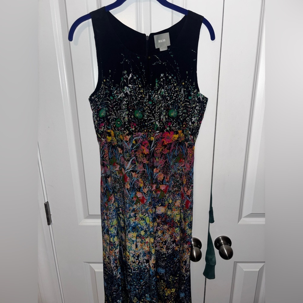 Maeve Silk Floral Dress Anthropologie size‎ 8 midi A00301